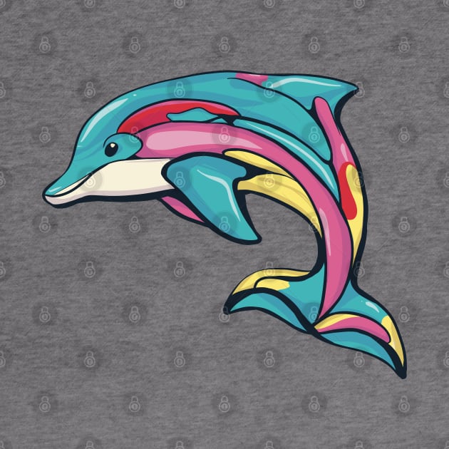 Colorful Dolphin by EzekRenne